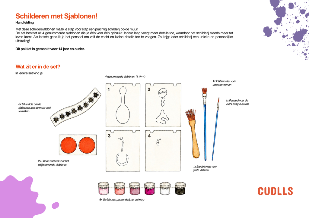 Muurschilderpakket - Flamingo