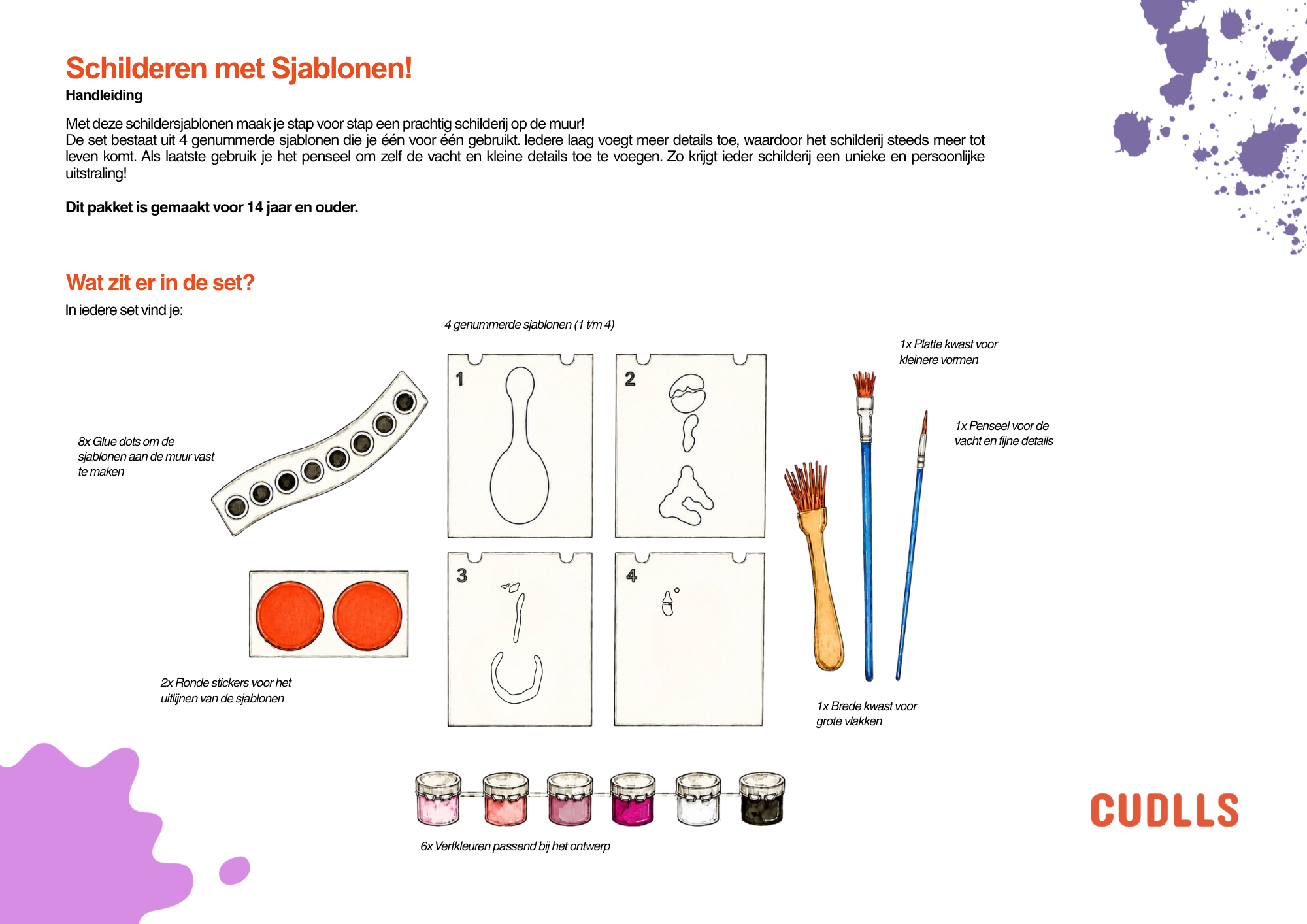Muurschilderpakket - Flamingo